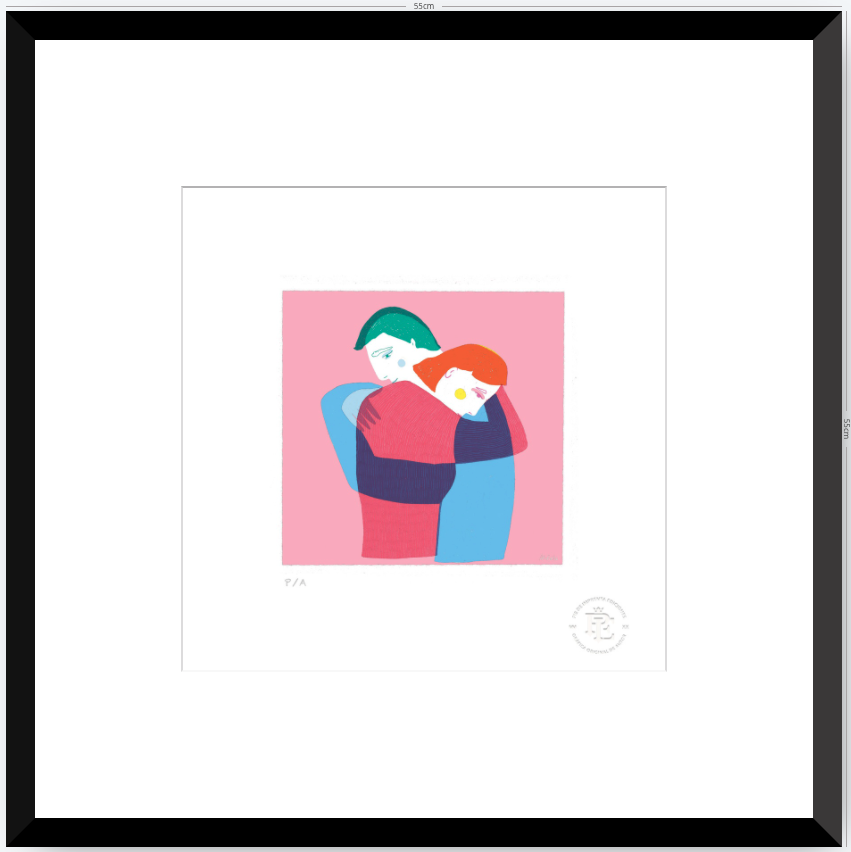 El Abrazo - 33 x 33 cm