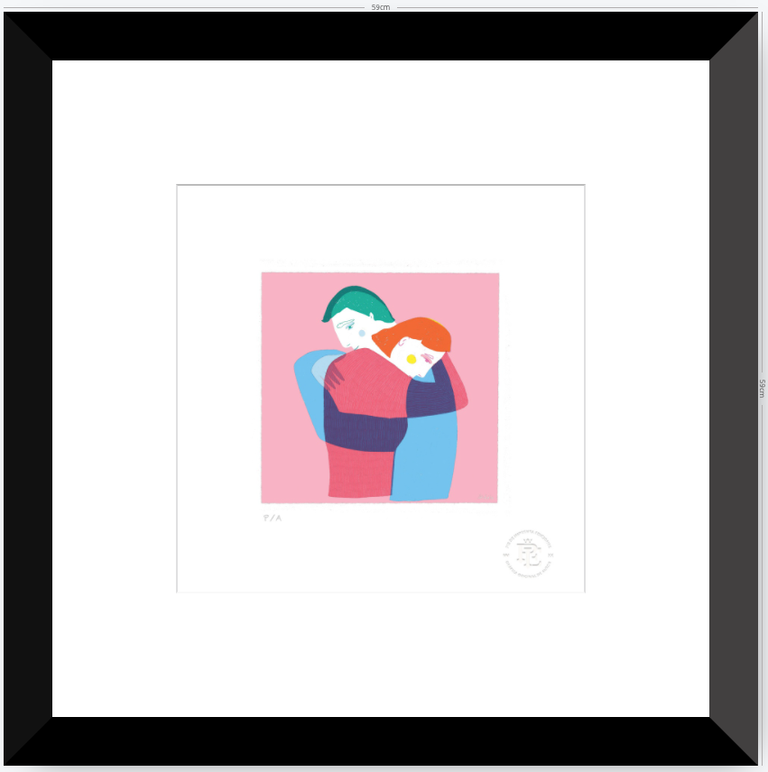 El Abrazo - 33 x 33 cm