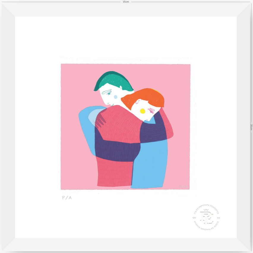 El Abrazo - 33 x 33 cm