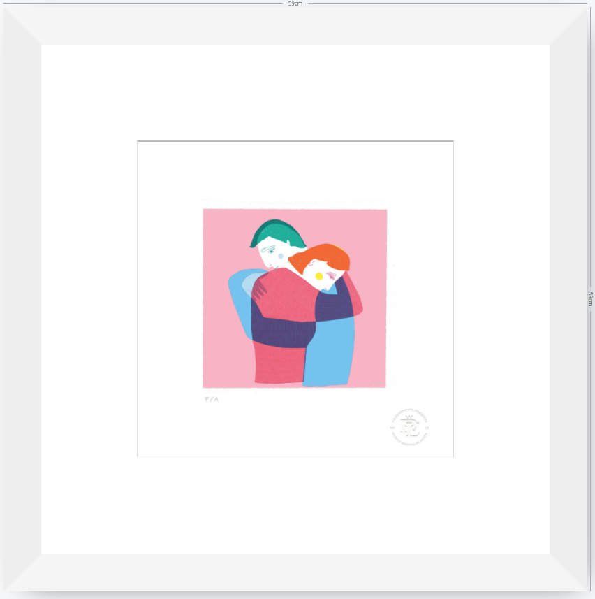 El Abrazo - 33 x 33 cm