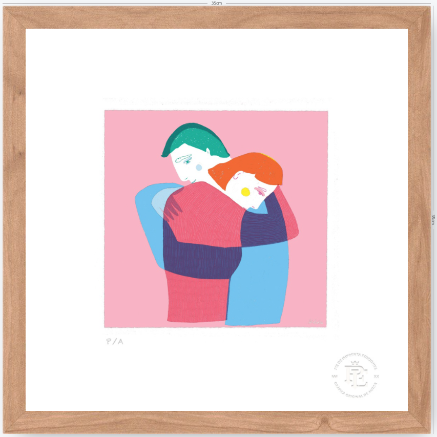 El Abrazo - 33 x 33 cm