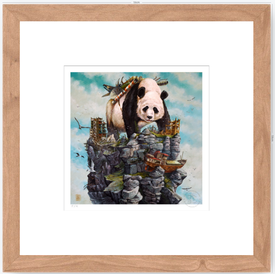 Panda - 33 x 33 cm