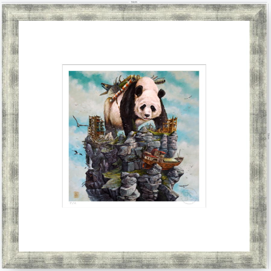 Panda - 33 x 33 cm