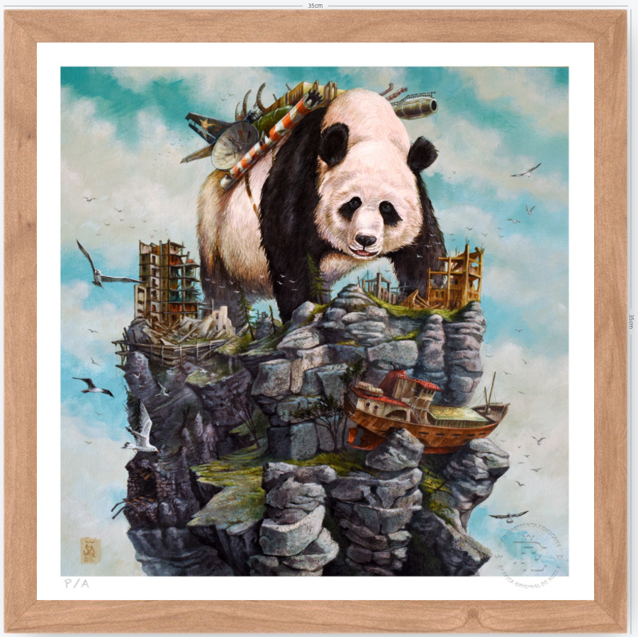 Panda - 33 x 33 cm