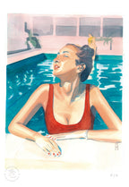 Yin 2 / Mujer Con Traje De Baño Rojo - 33 x 48 cm