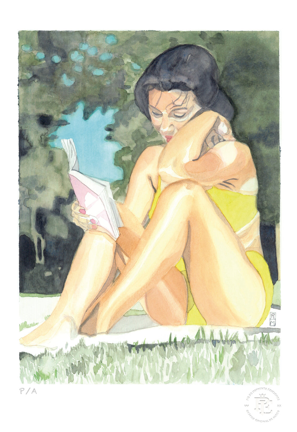 Yin 3 / Mujer Leyendo - 33 x 48 cm