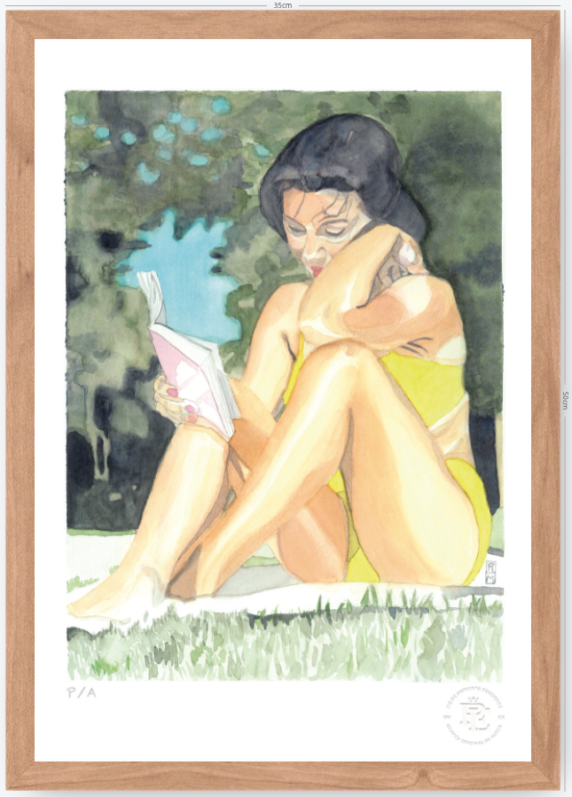 Yin 3 / Mujer Leyendo - 33 x 48 cm