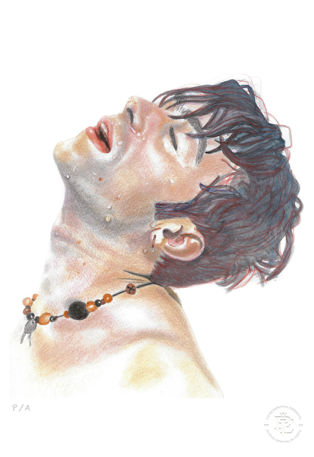 Damon In The Shower - 33 x 48 cm