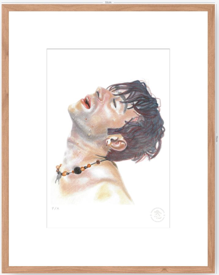 Damon In The Shower - 33 x 48 cm