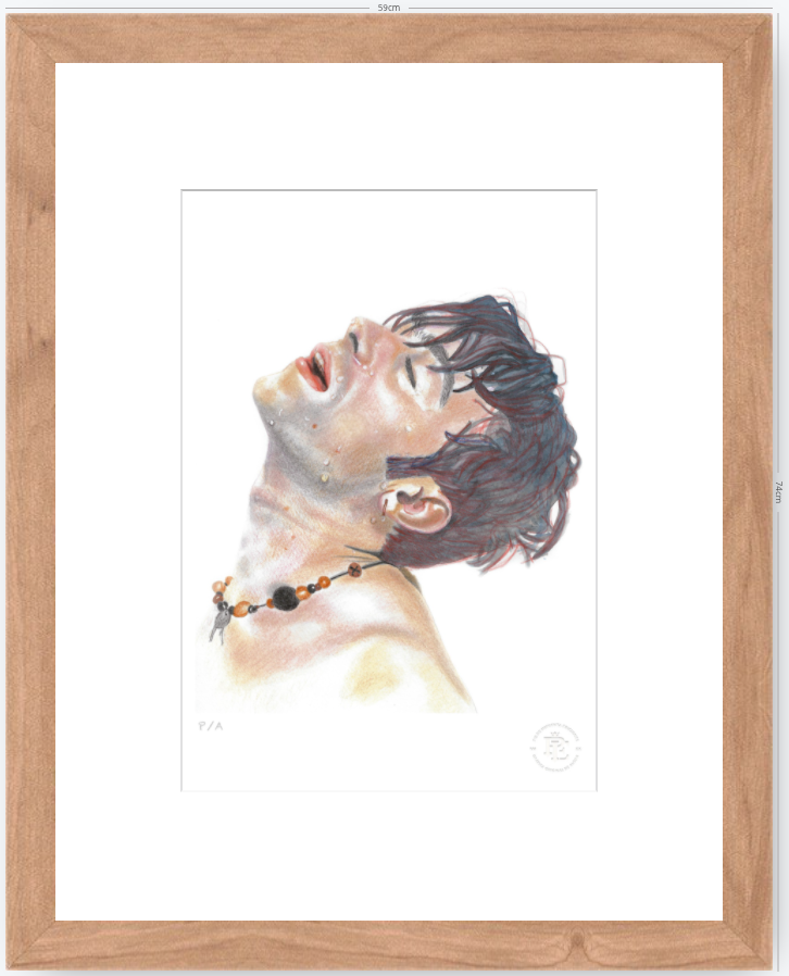 Damon In The Shower - 33 x 48 cm