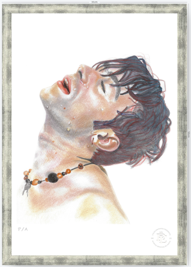Damon In The Shower - 33 x 48 cm
