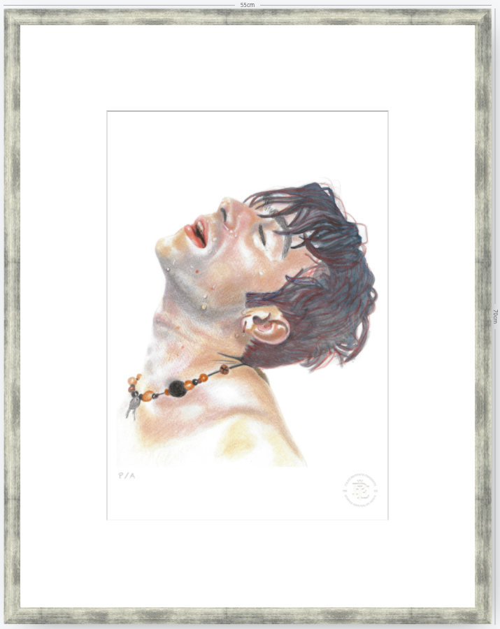 Damon In The Shower - 33 x 48 cm