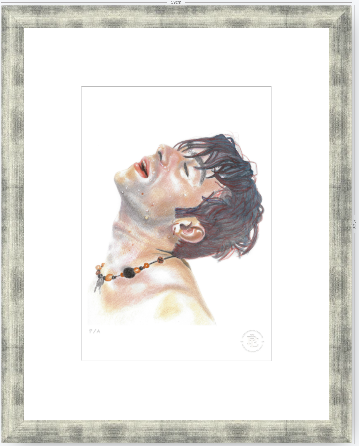 Damon In The Shower - 33 x 48 cm