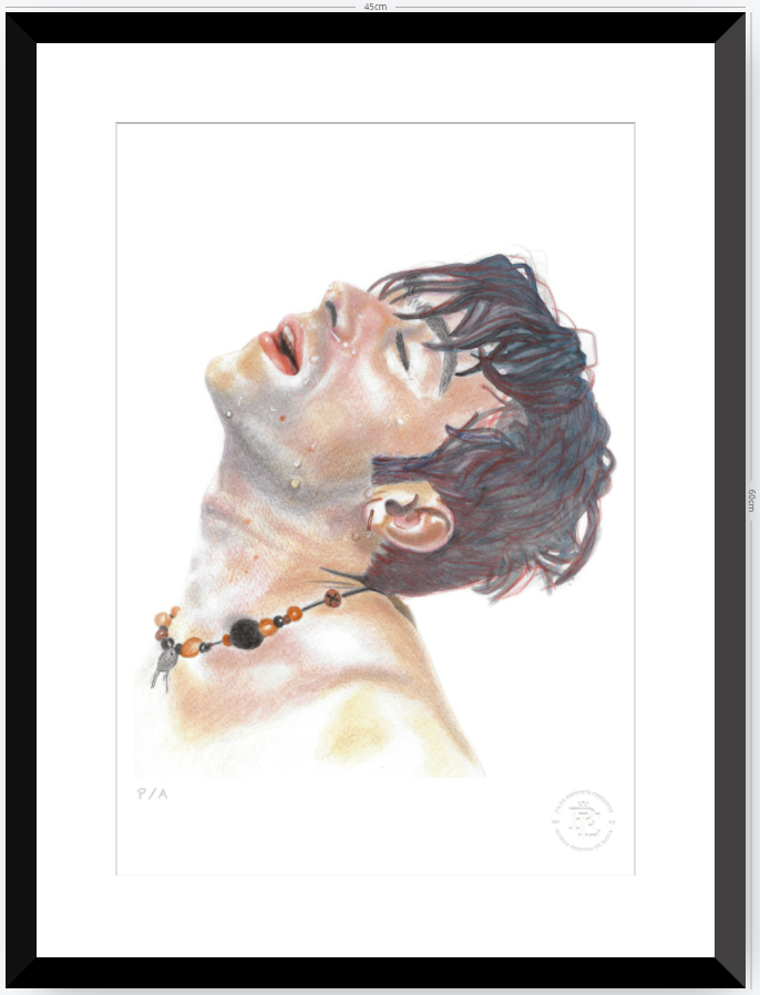 Damon In The Shower - 33 x 48 cm