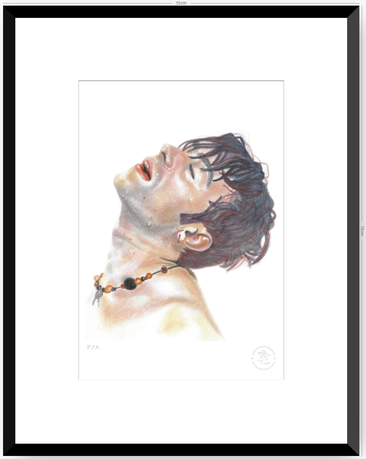 Damon In The Shower - 33 x 48 cm