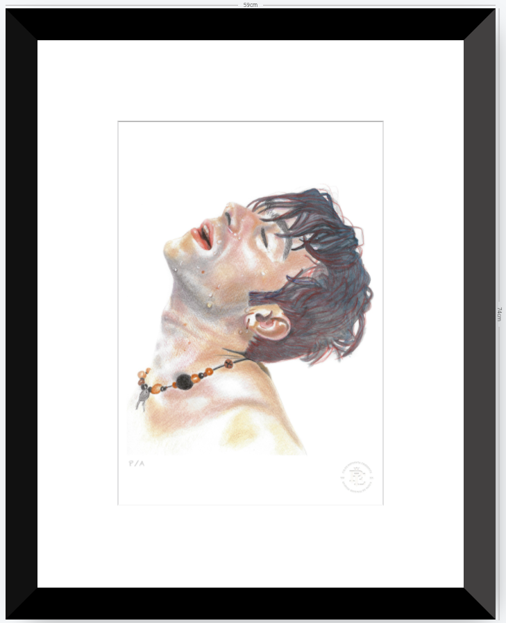 Damon In The Shower - 33 x 48 cm