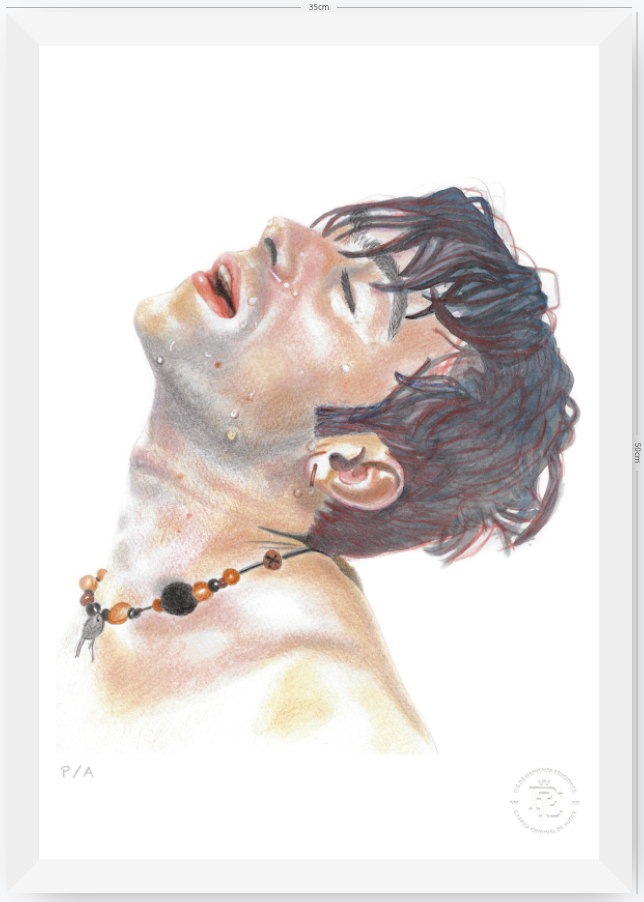 Damon In The Shower - 33 x 48 cm