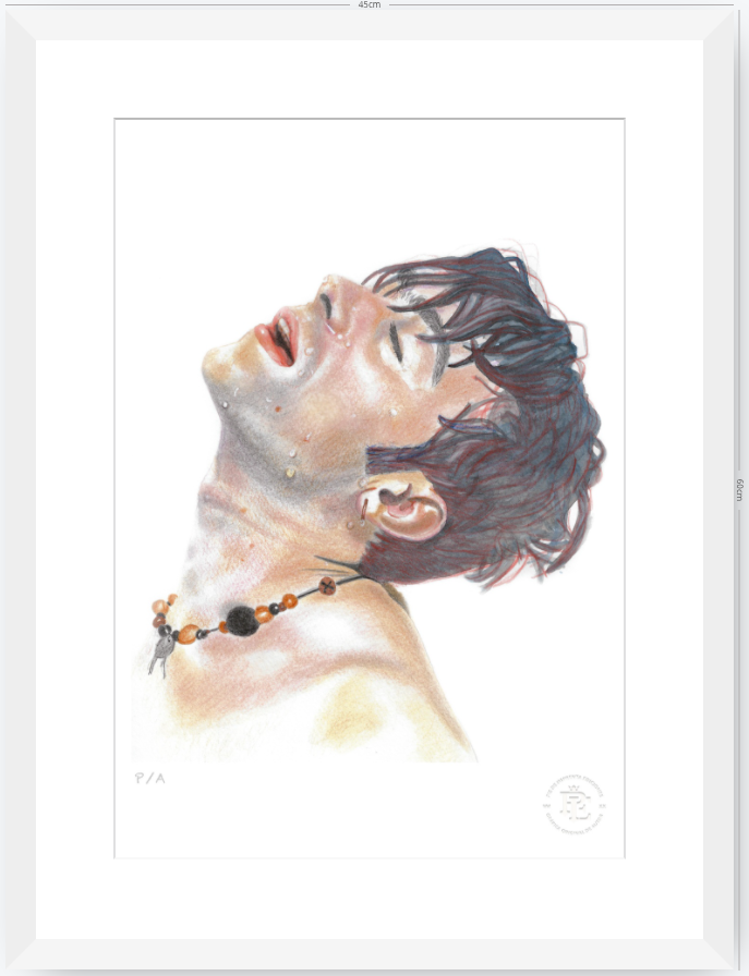 Damon In The Shower - 33 x 48 cm