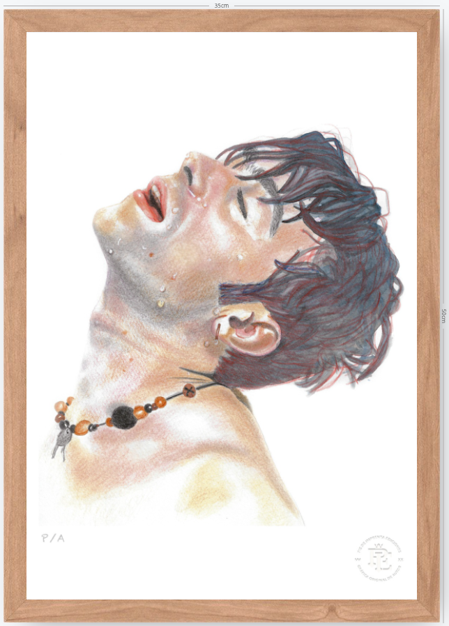 Damon In The Shower - 33 x 48 cm