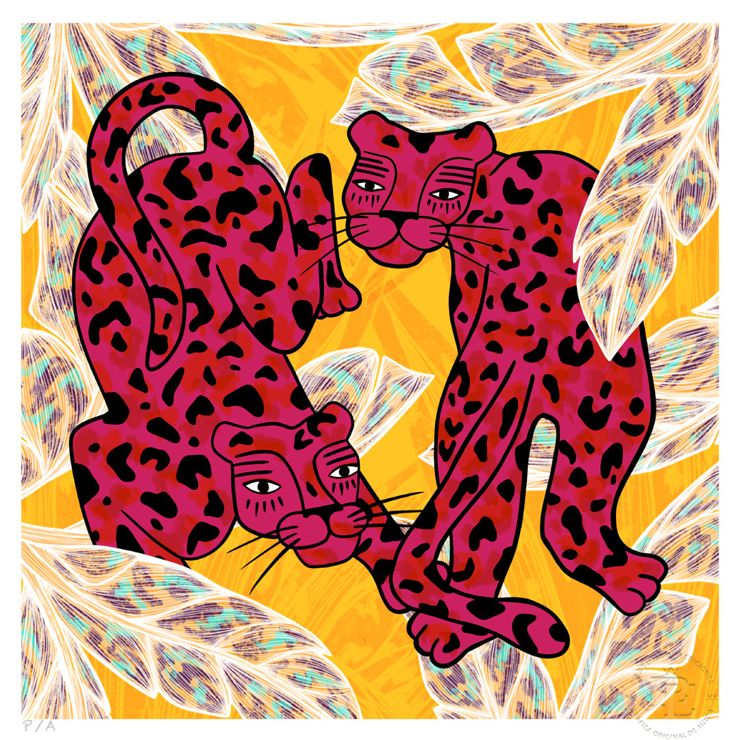 Leopardo III - 33 x 33 cm