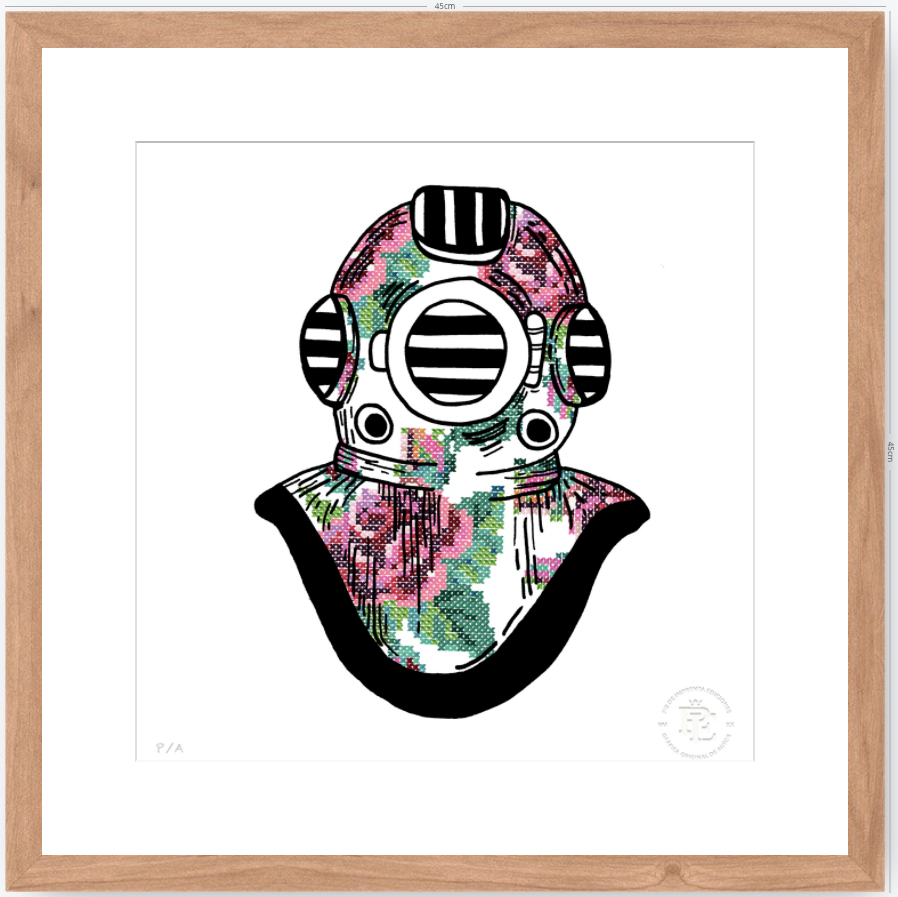 Escafandra - 33 x 33 cm
