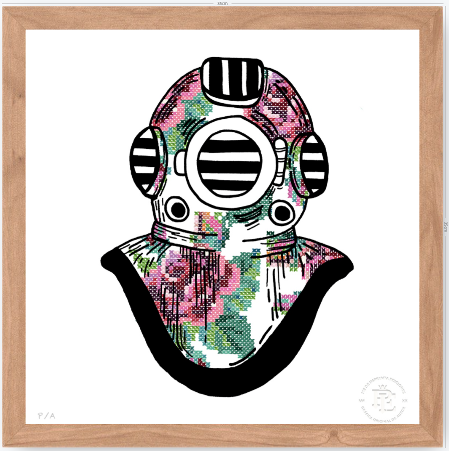 Escafandra - 33 x 33 cm