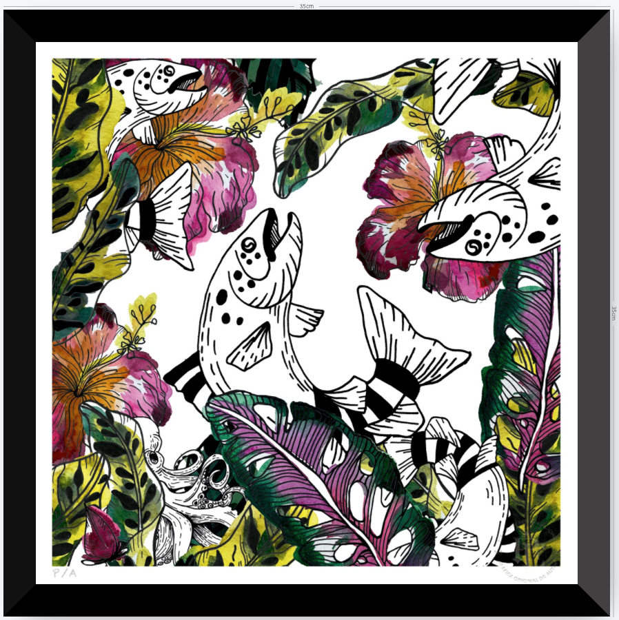 Los Peces - 33 x 33 cm