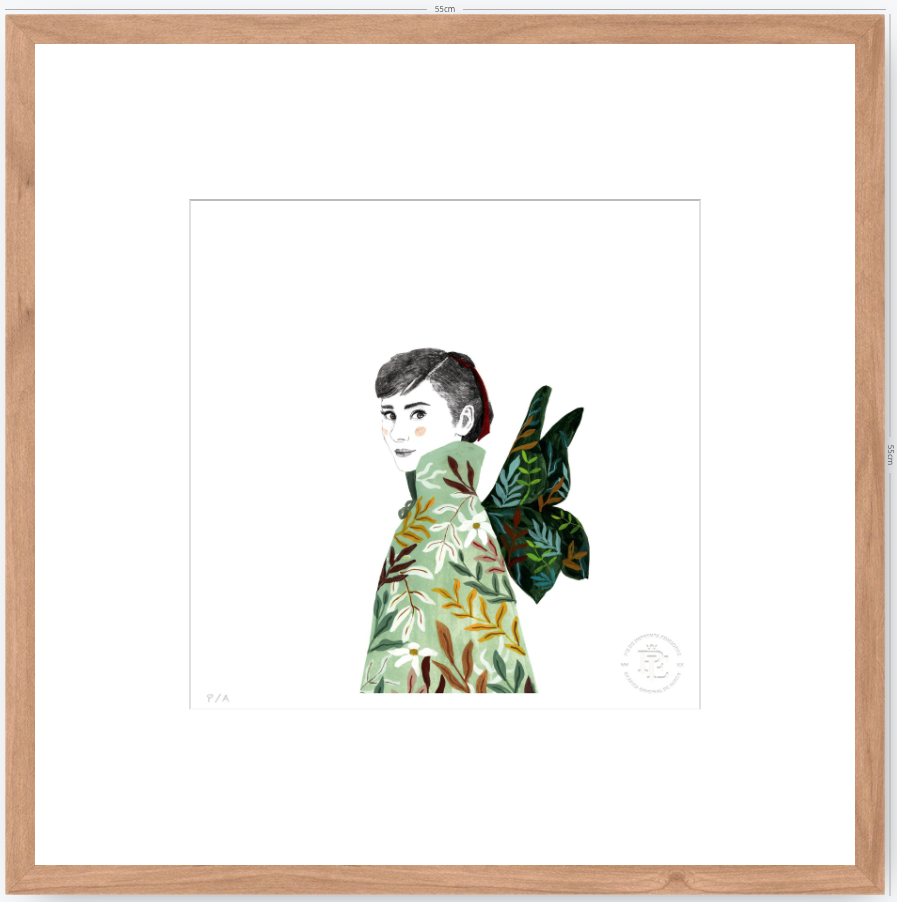 Audrey Hepburn - 33 x 33 cm