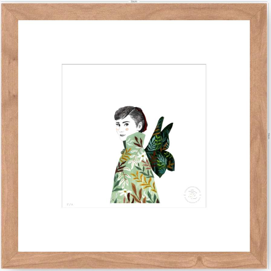 Audrey Hepburn - 33 x 33 cm