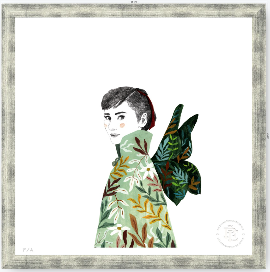 Audrey Hepburn - 33 x 33 cm