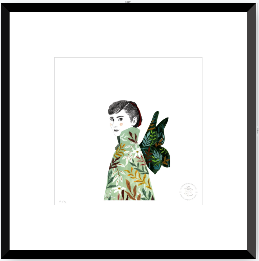 Audrey Hepburn - 33 x 33 cm