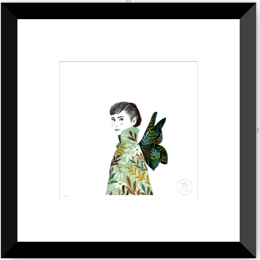 Audrey Hepburn - 33 x 33 cm
