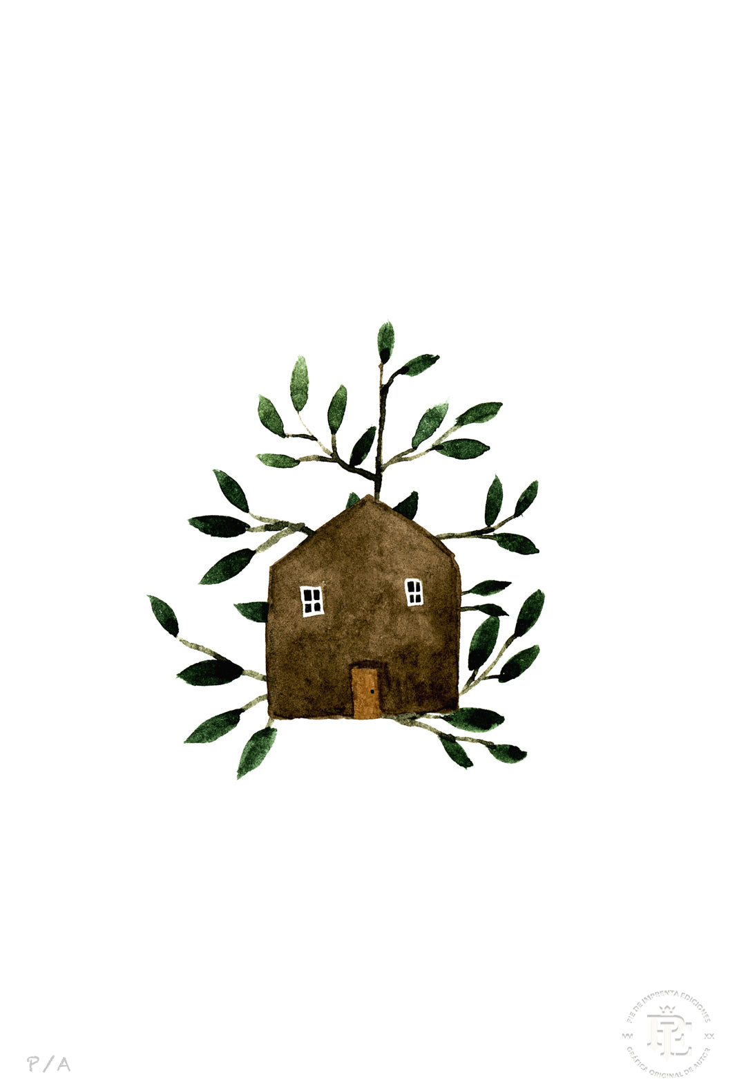 Casa Marrón - 33 x 48 cm