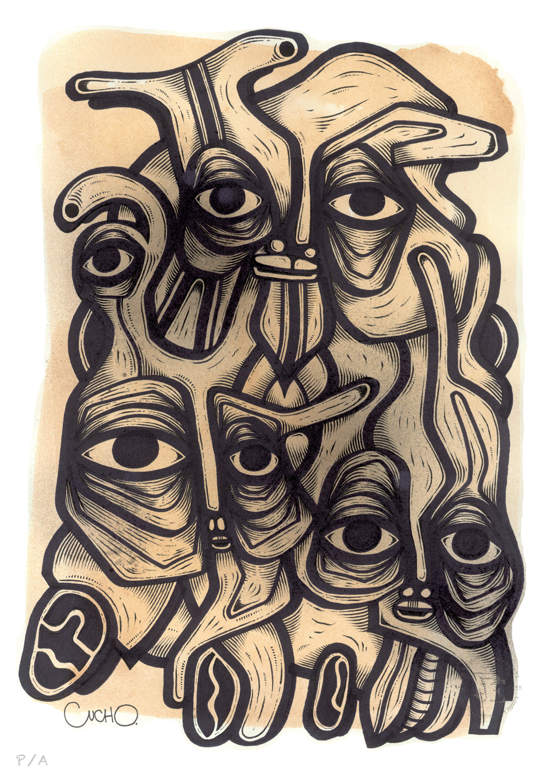 Abuelos de Piedra II - 33 x 48 cm