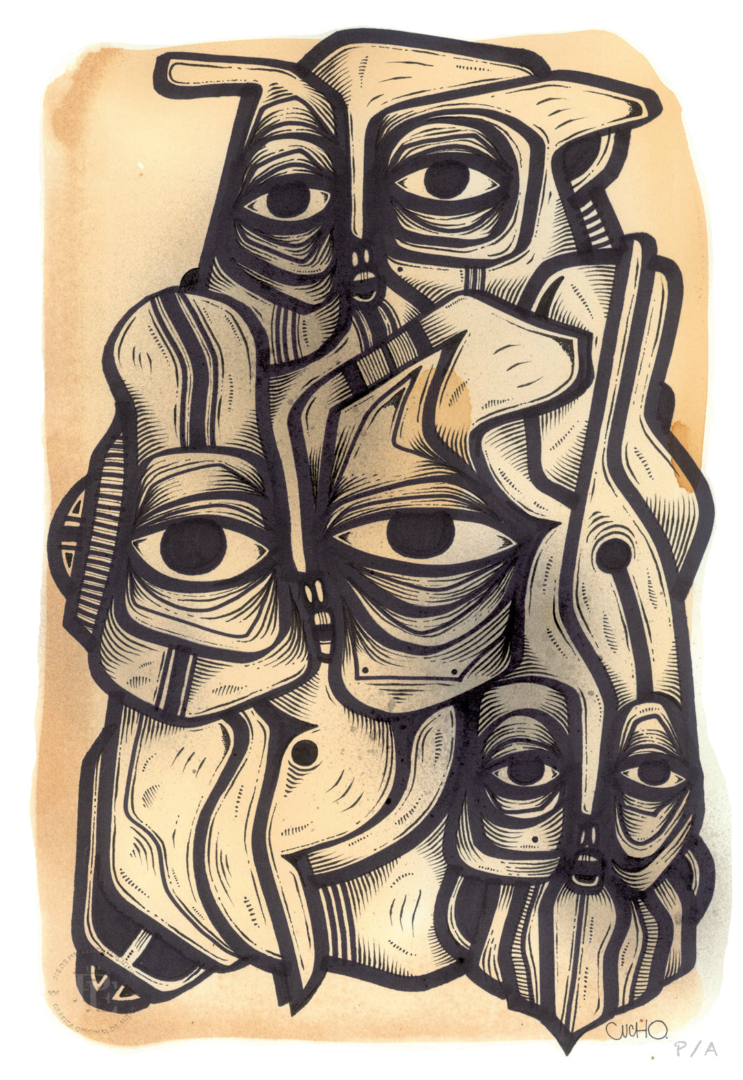 Abuelos de Piedra III - 33 x 48 cm