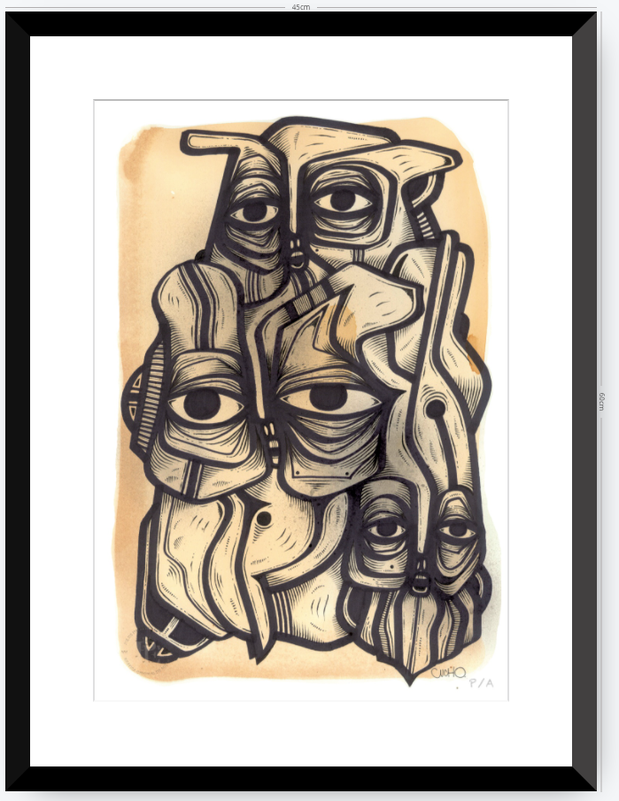 Abuelos de Piedra III - 33 x 48 cm