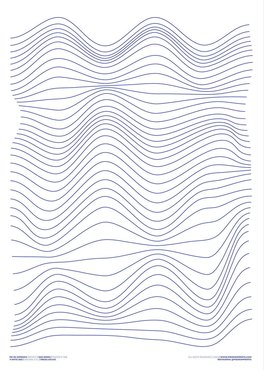Ondas Azules - 50 x 70 cm