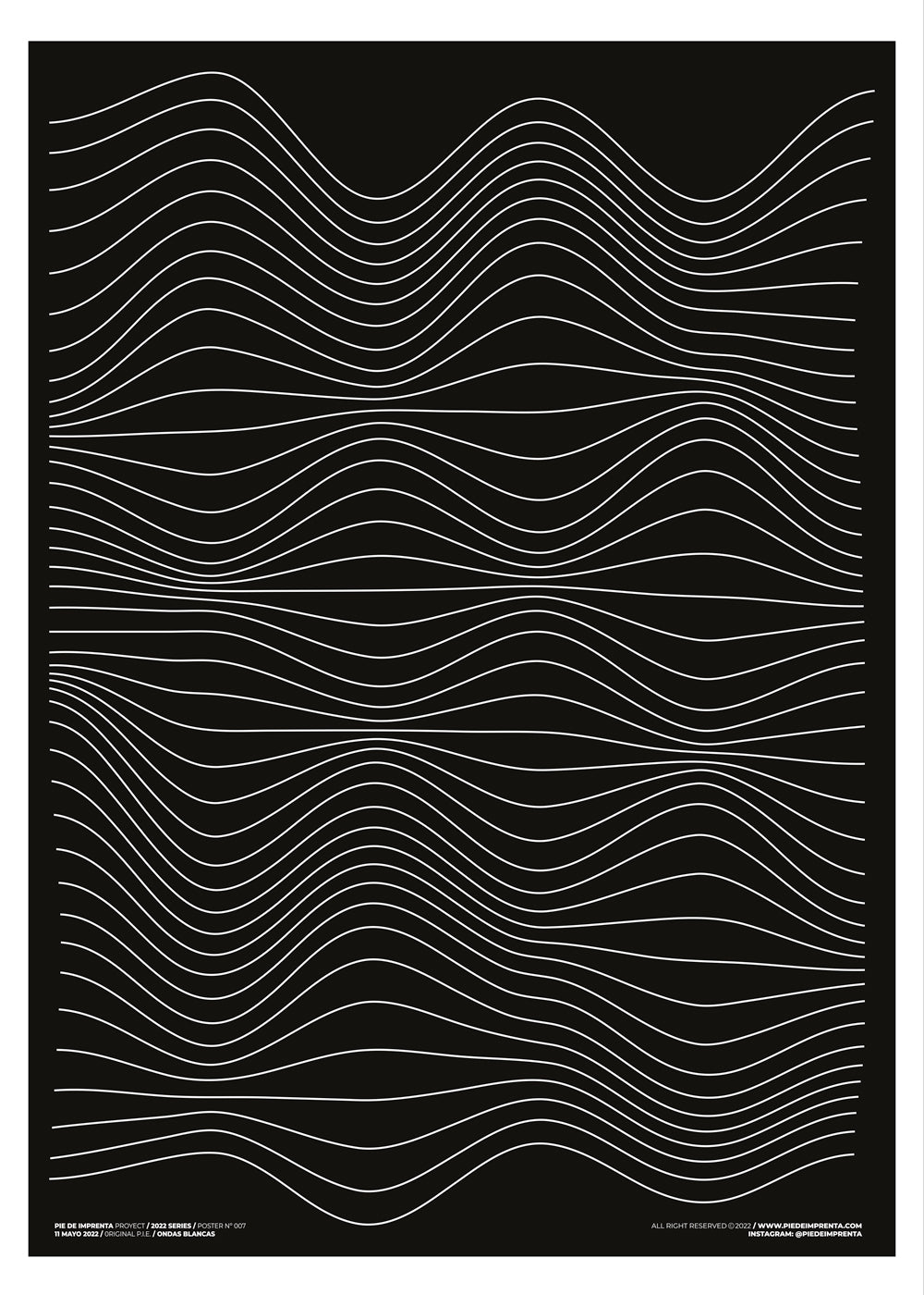 Ondas Blancas - 50 x 70 cm