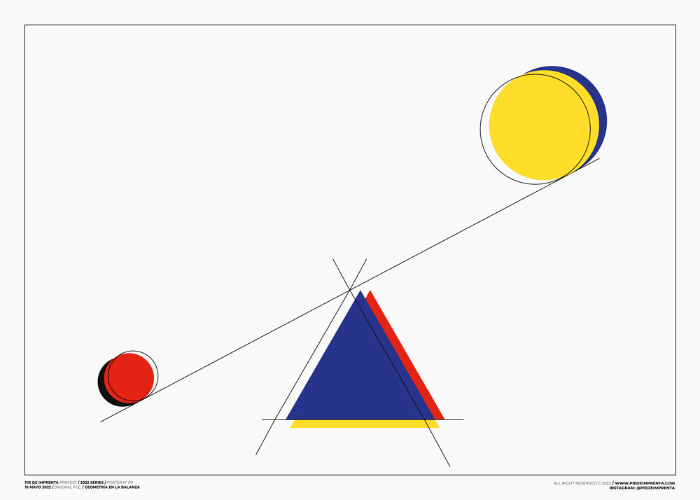 Geometría en la Balanza - 70 x 50 cm