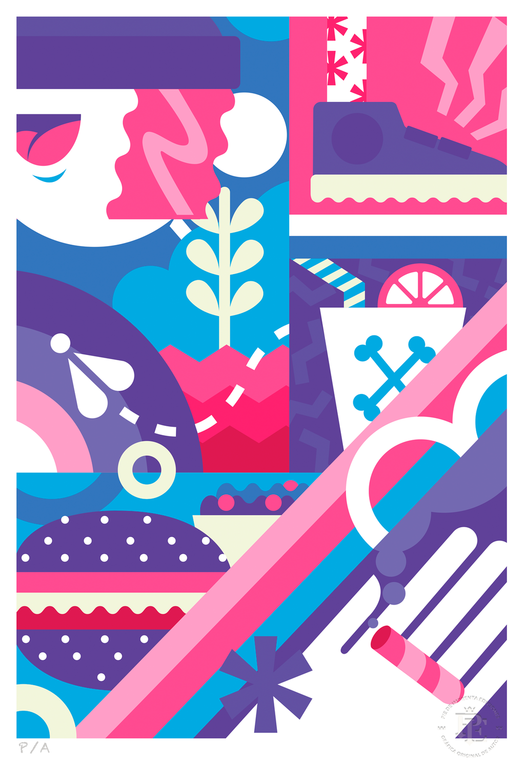 Hamburguesa - 33 x 48 cm