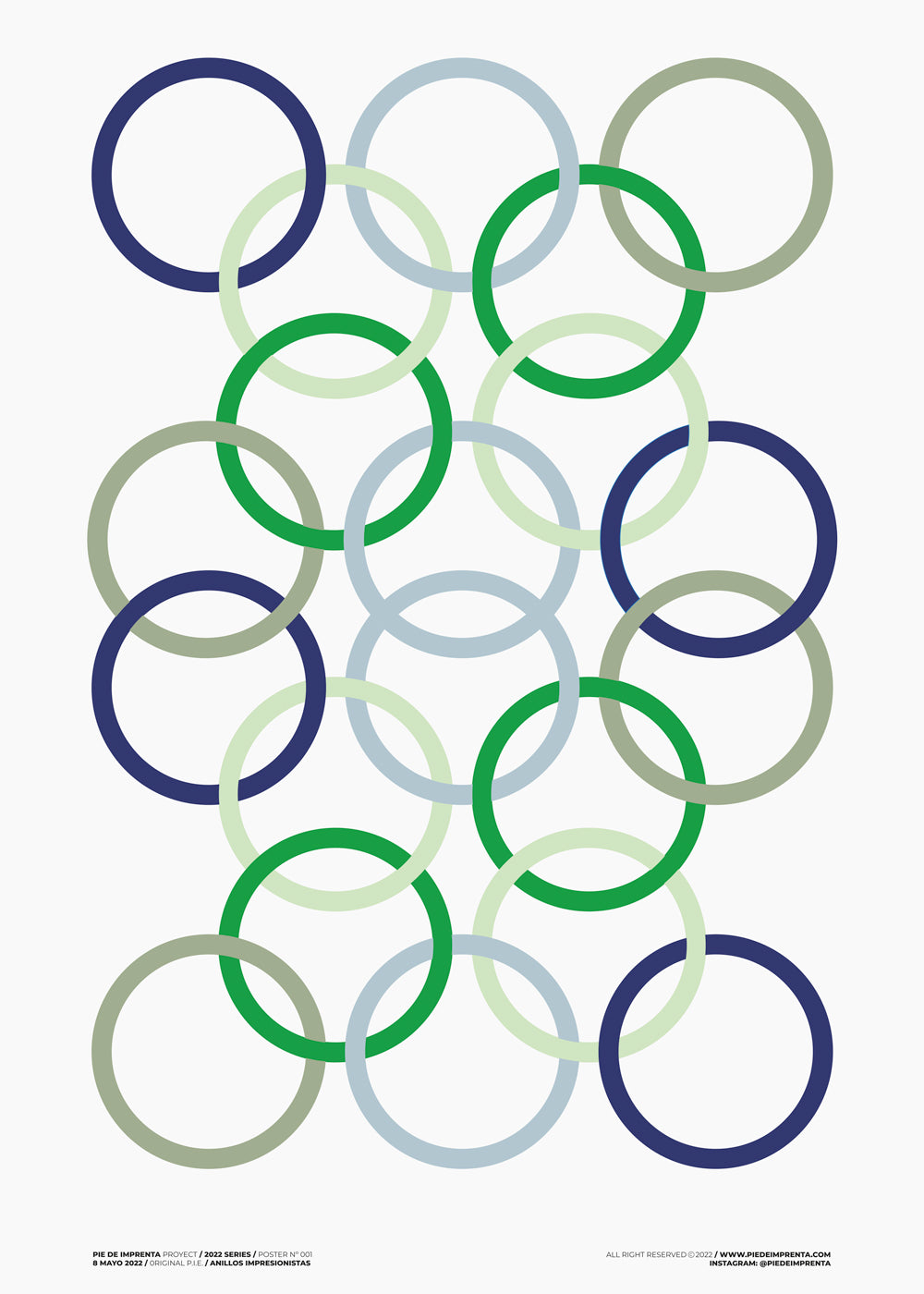 Anillos Impresionistas - 50 x 70 cm