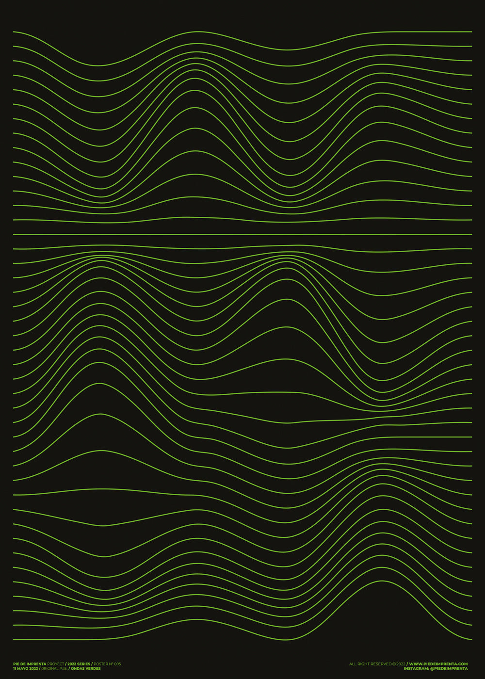 Ondas Verdes - 50 x 70 cm