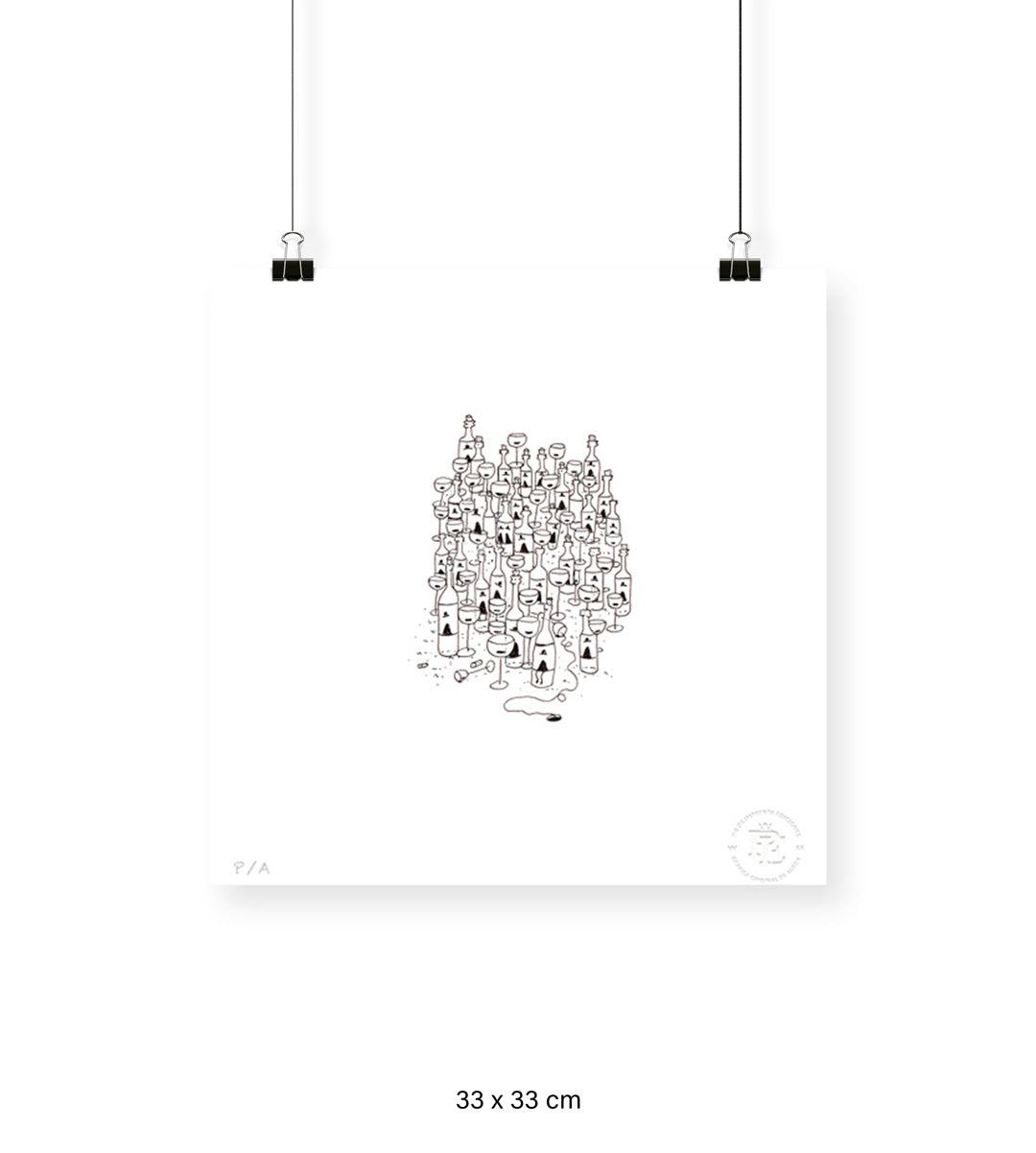 Botellas - 33 x 33 cm
