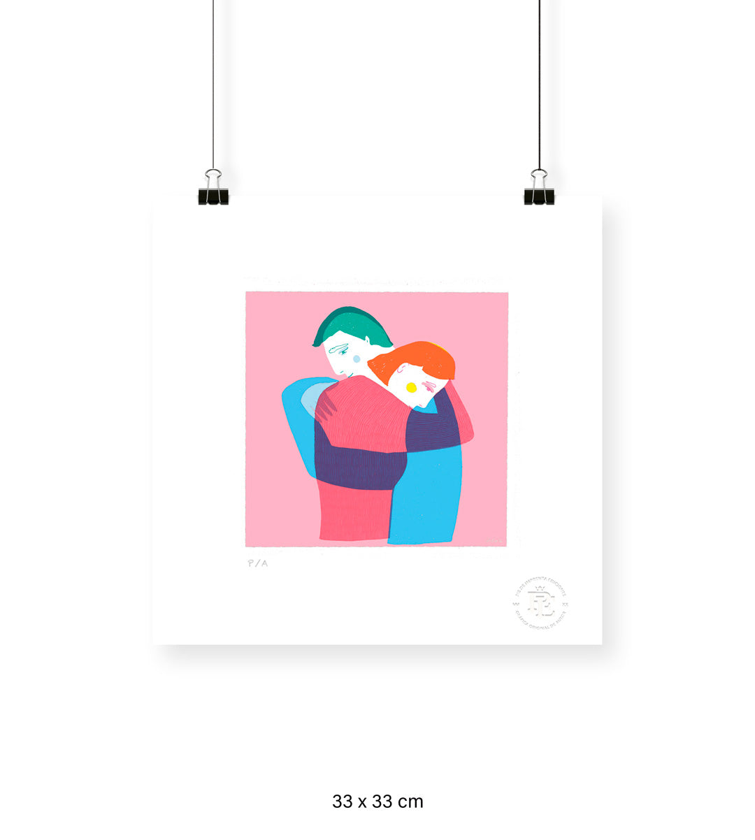 El Abrazo - 33 x 33 cm
