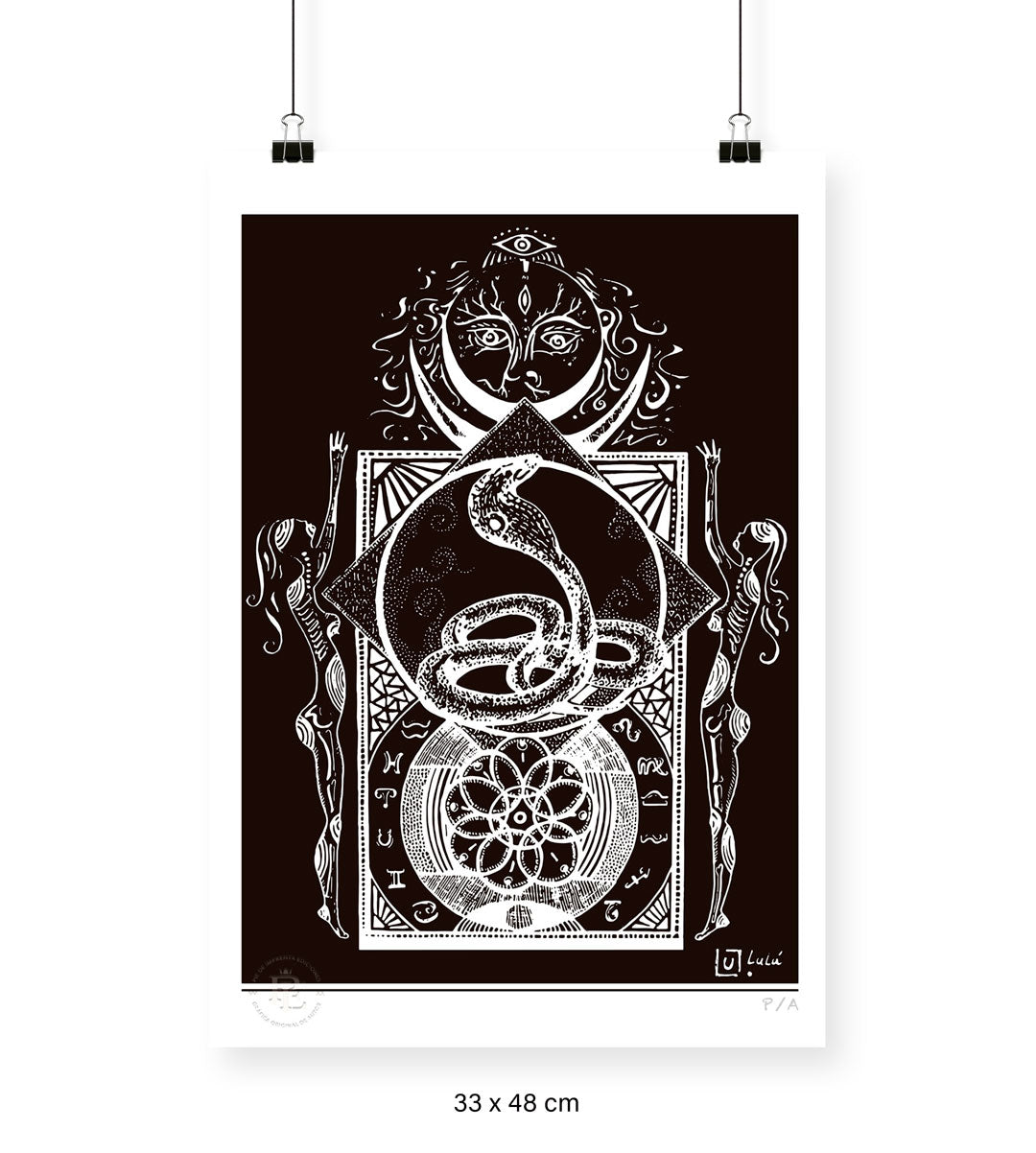 Zodiaco Negro - 33 x 48 cm