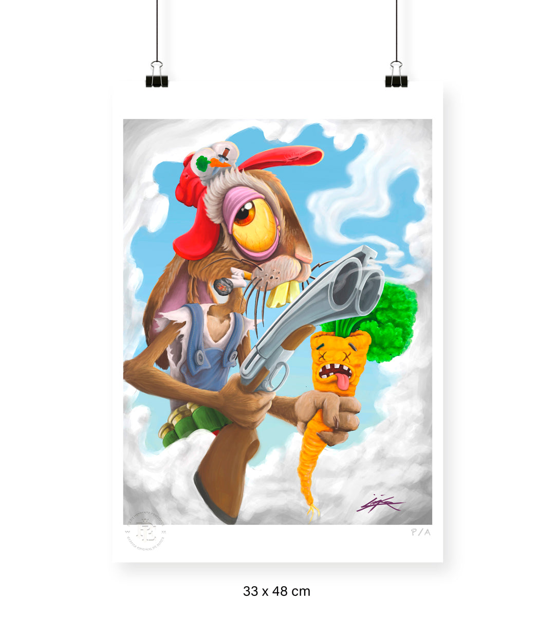 Granjero Joe Rabbit - 33 x 48 cm