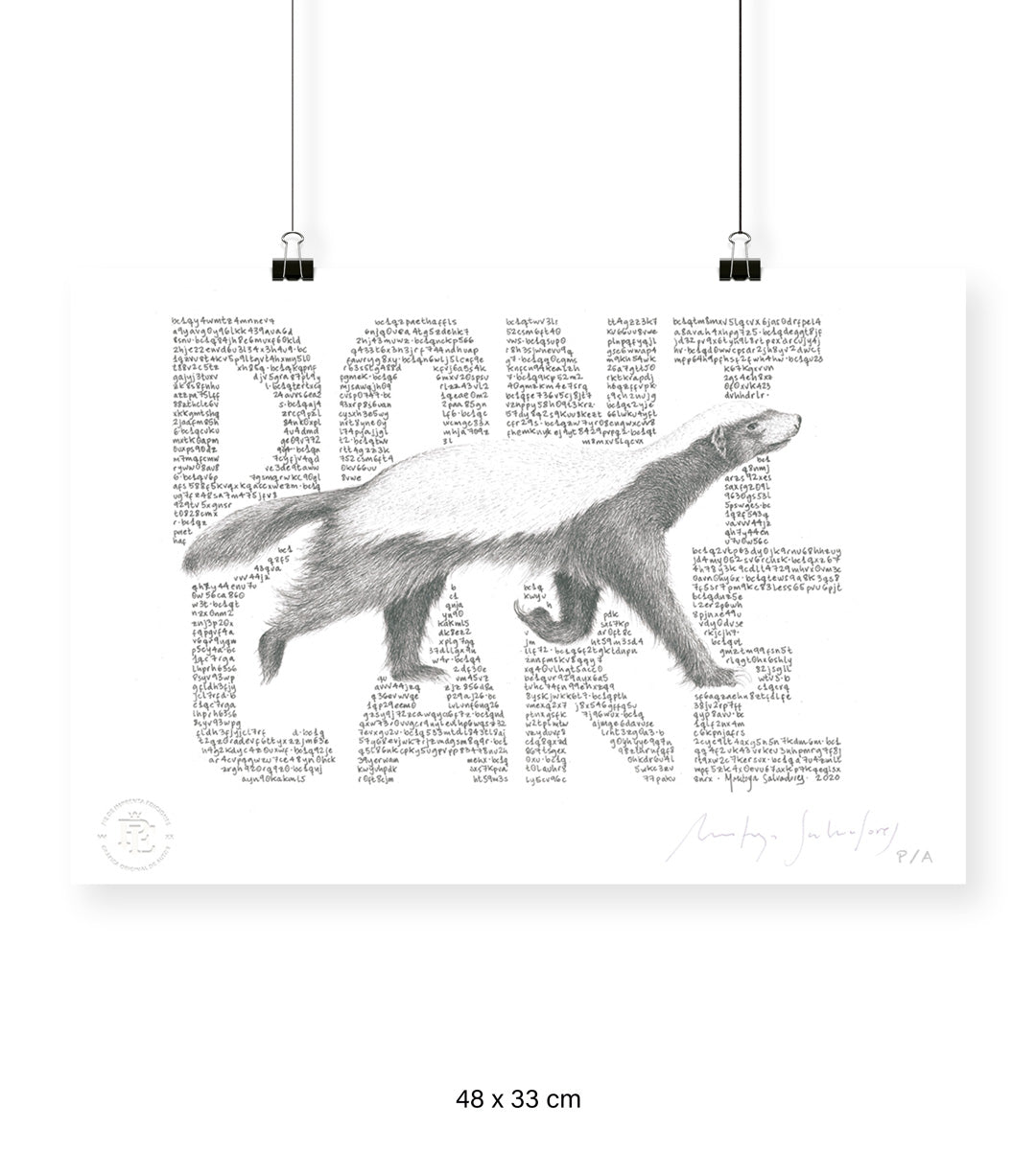 Honey Badger II - 48 x 33 cm