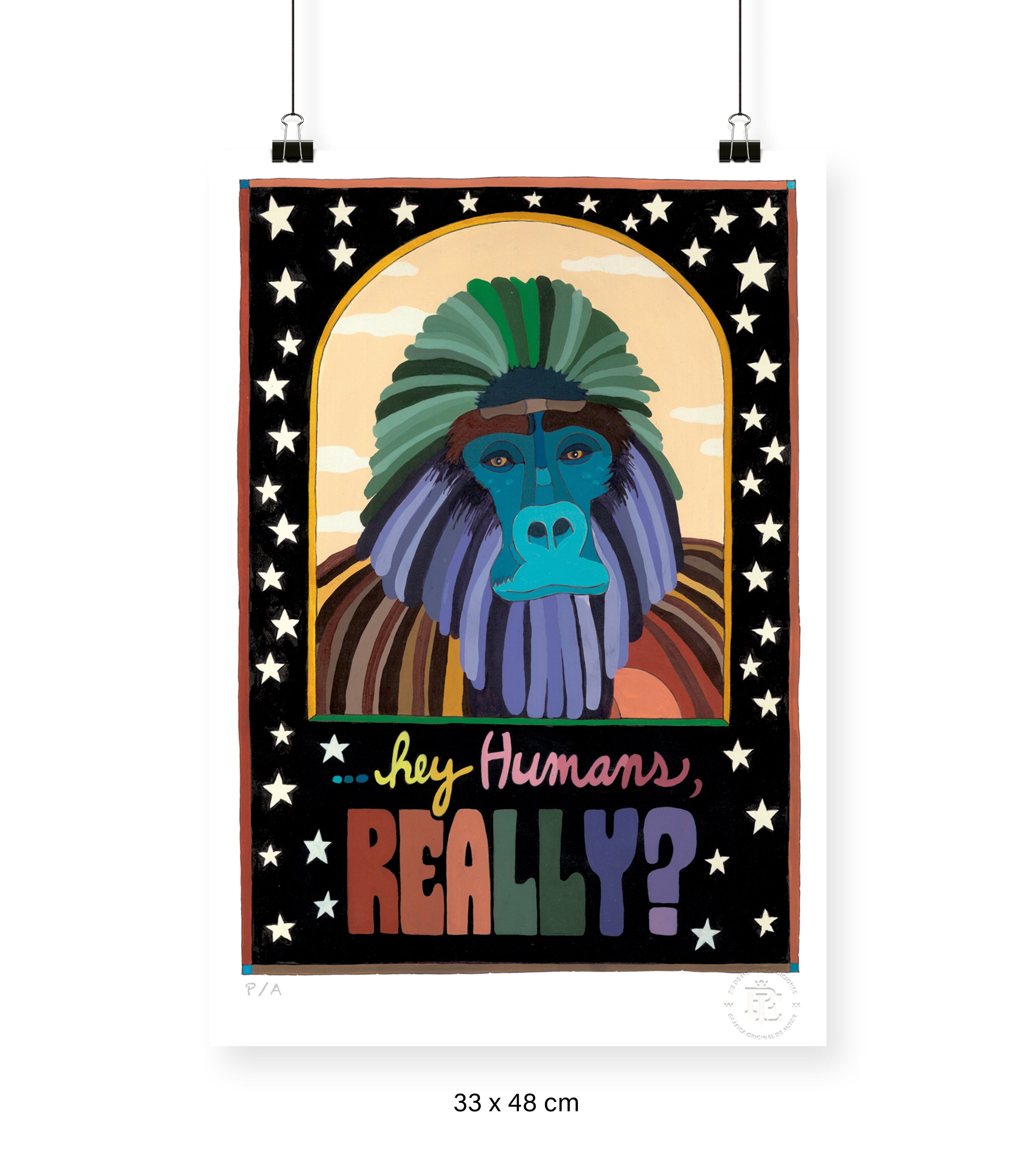 Hey Human Really - 33 x 48 cm