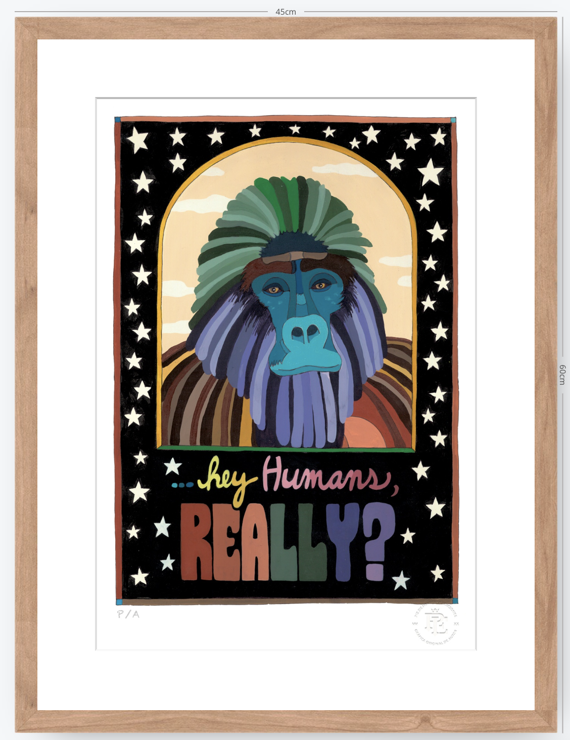 Hey Human Really - 33 x 48 cm