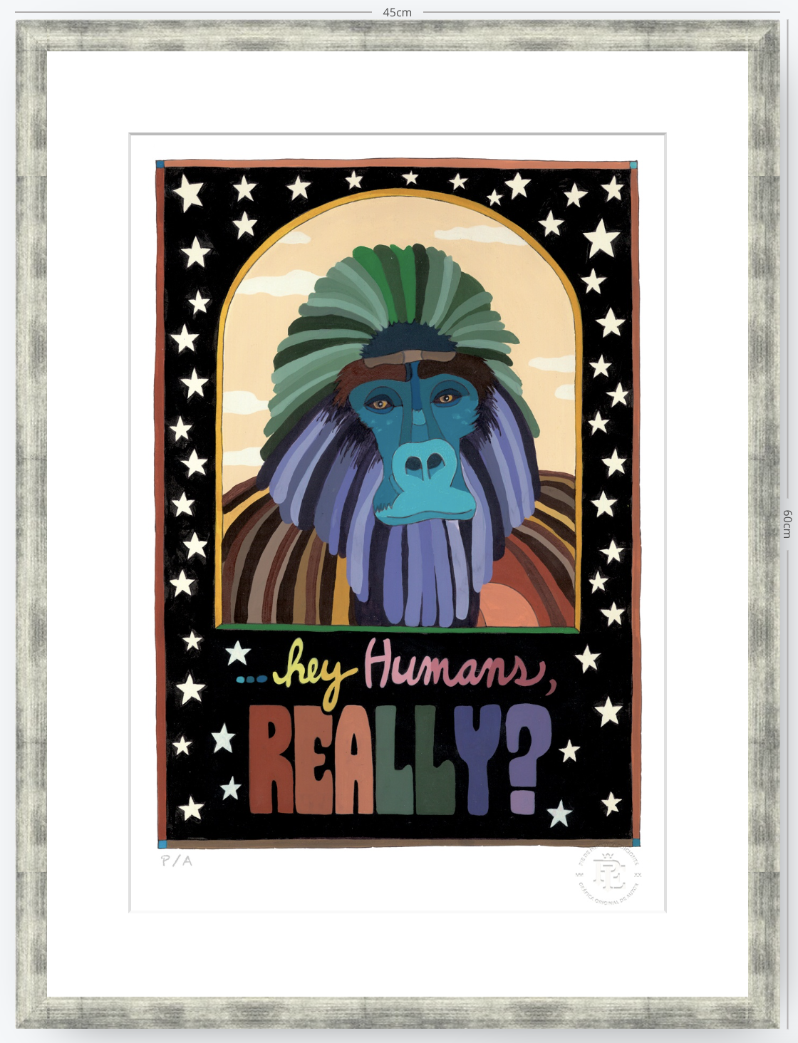 Hey Human Really - 33 x 48 cm